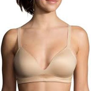 NWT {Brooks} Anyday Sports Bra in Latte 34D